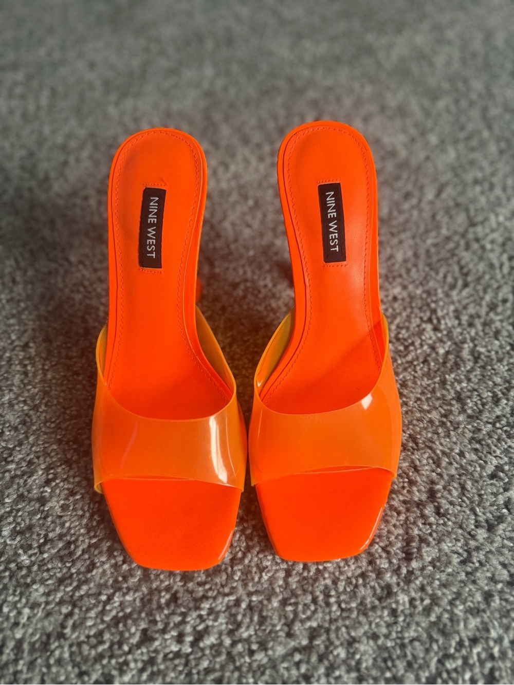 Nine West Orange Slip-On Mules